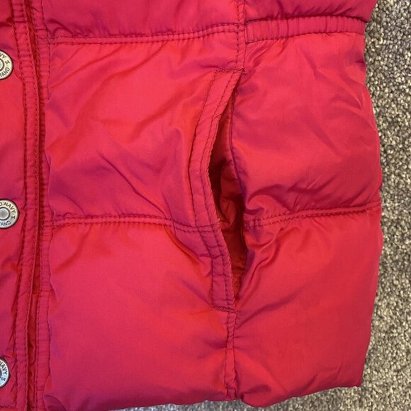 Old Navy Girls Puffer Quilted Vest Size XL Pink Red Sleeveless Lined Pockets EUC - Picture 4 of 13